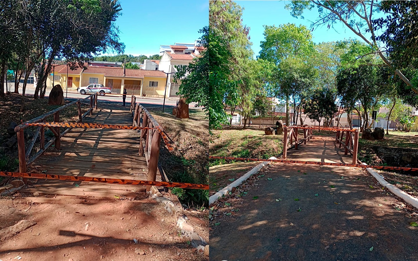 Defesa Civil de Itararé (SP) interdita ponte do Parque Linear por risco de colapso