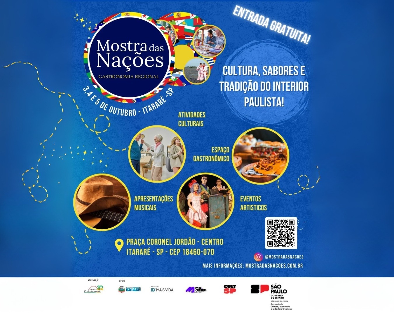 Mostra das Nações chega a Itararé (SP) em parceria com o Governo de SP