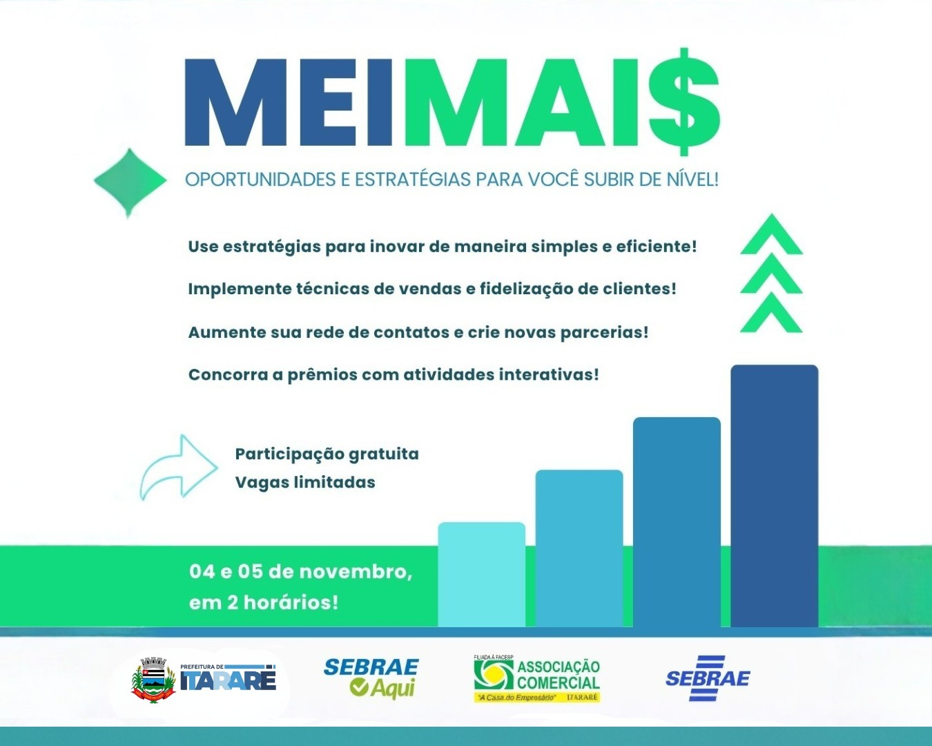 Prefeitura de Itararé (SP), Sebrae e ACE promovem evento MEIMAI$ para capacitação de microempreendedores individuais