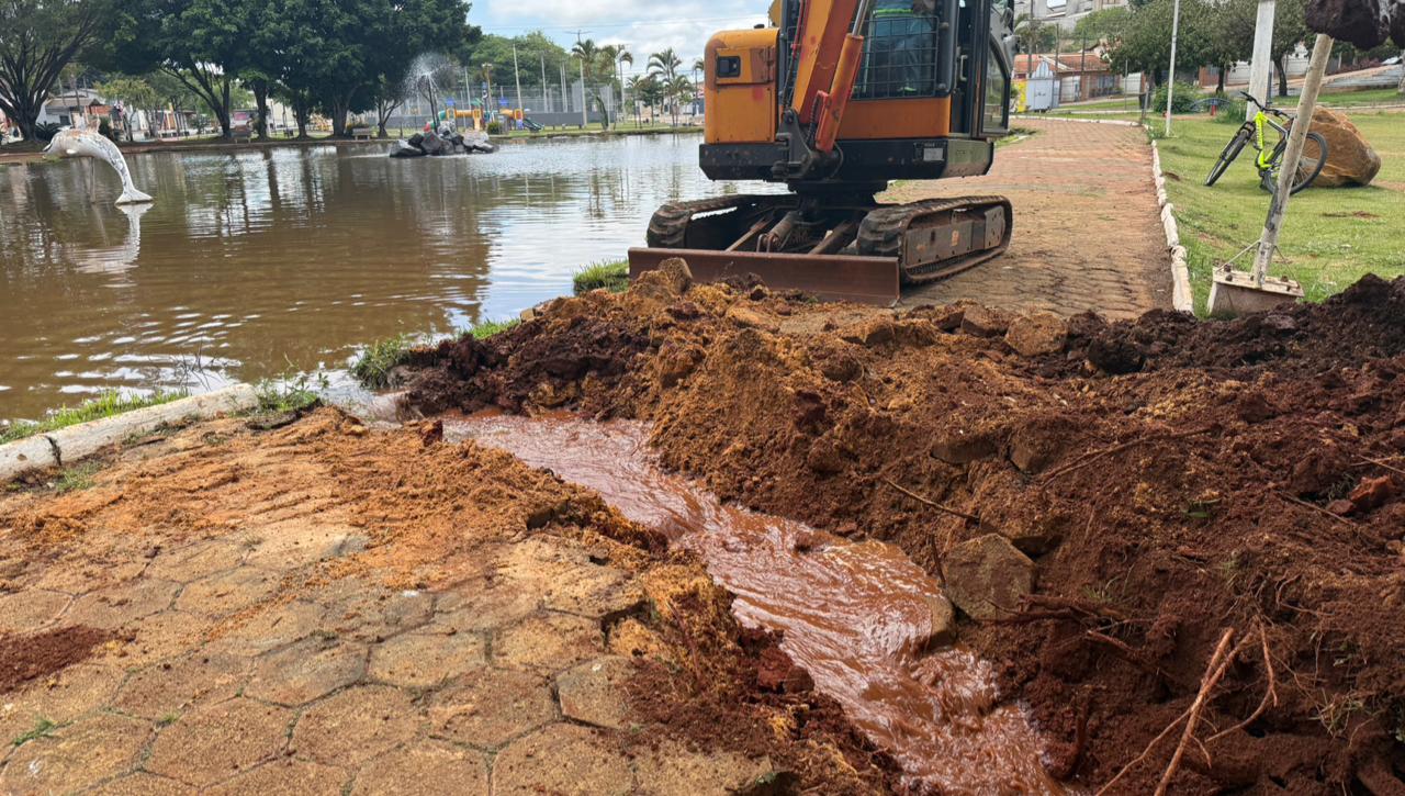 Prefeitura de Itararé (SP) inicia obra de revitalização do lago da Área de Lazer Miguel Jorge Fadel
