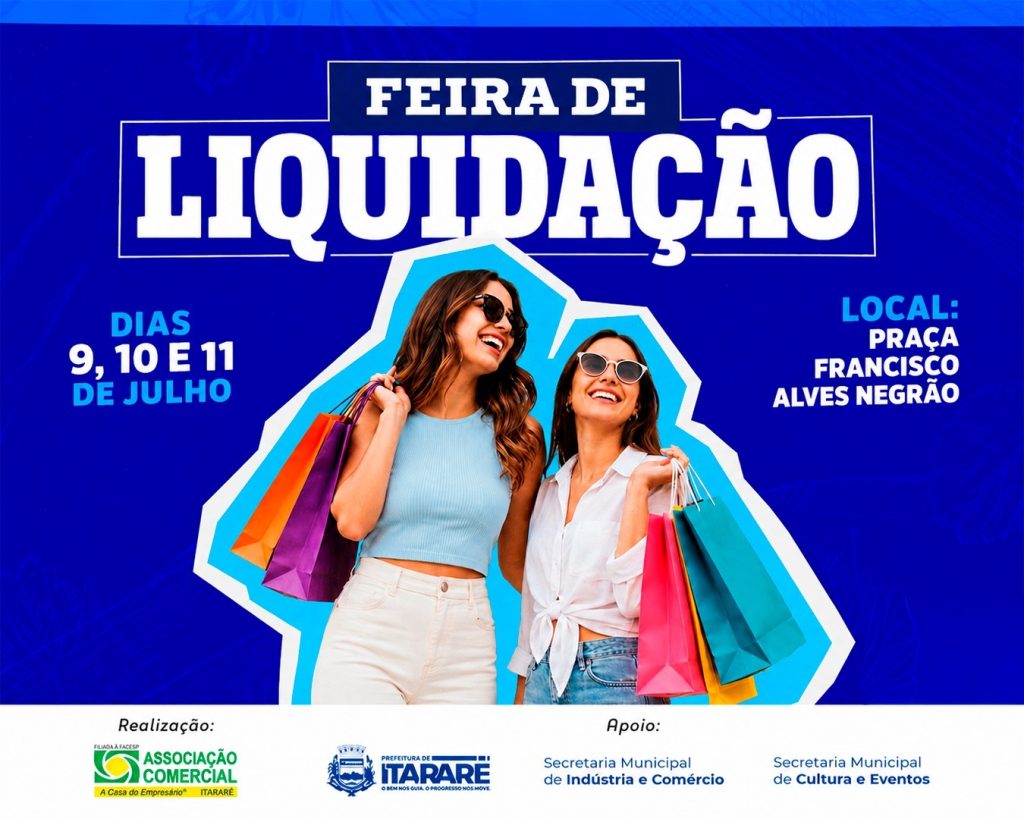Feira de Liquidação 2026 chega a Itararé em julho