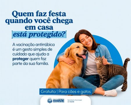 Seu melhor amigo está protegido? Vacinação antirrábica gratuita continua disponível para cães e gatos em Itararé