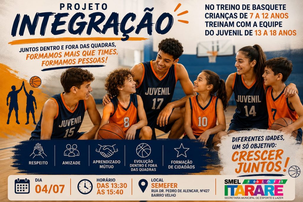 Projeto Integração promove encontro entre gerações do basquete neste sábado (4) em Itararé