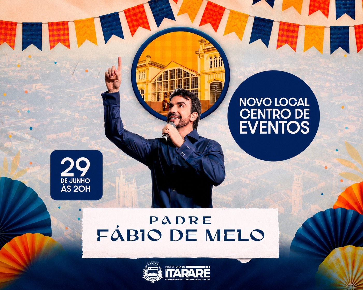 ATENÇÃO: Show com Padre Fábio de Melo tem local alterado para maior conforto do público