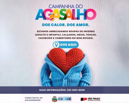 Campanha do Agasalho 2025 tem início nesta quarta-feira (18) em Itararé (SP) Campanha do Agasalho 2025 tem início nesta quarta-feira (18) em Itararé (SP)