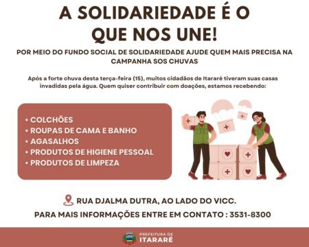 CAMPANHA SOS CHUVAS – ITARARÉ (SP) CAMPANHA SOS CHUVAS – ITARARÉ (SP)