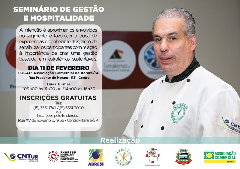 Coordenadoria de Turismo promove Seminário de Gestão e Hospitalidade seminário gestao hospitalidade