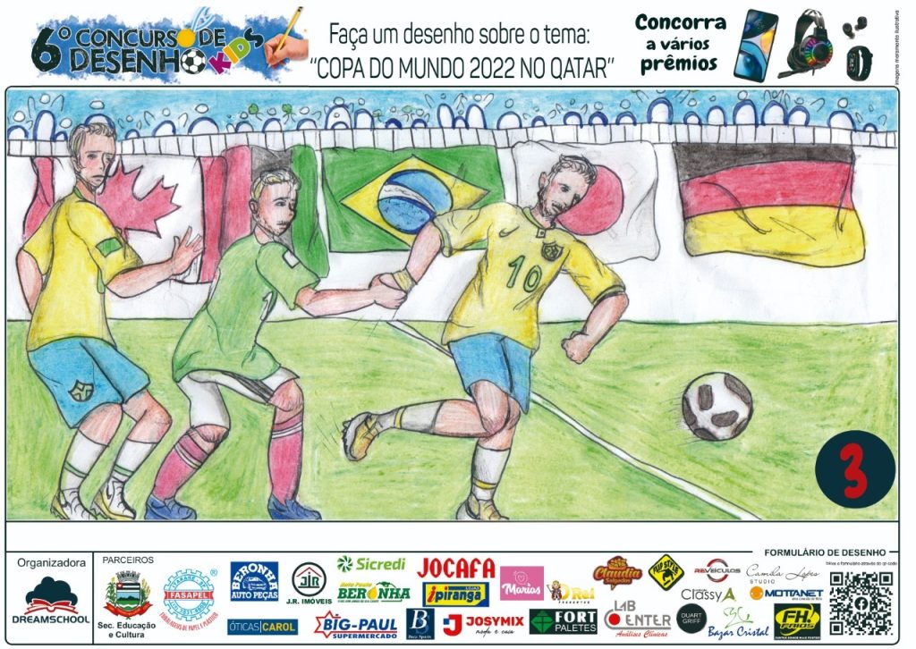 Em parceria com a escola DreamSchool, Educação de Itararé (SP) participa de concurso de desenho com tema Copa do Mundo Em parceria com a escola DreamSchool, Educação de Itararé (SP) participa de concurso de desenho com tema Copa do Mundo