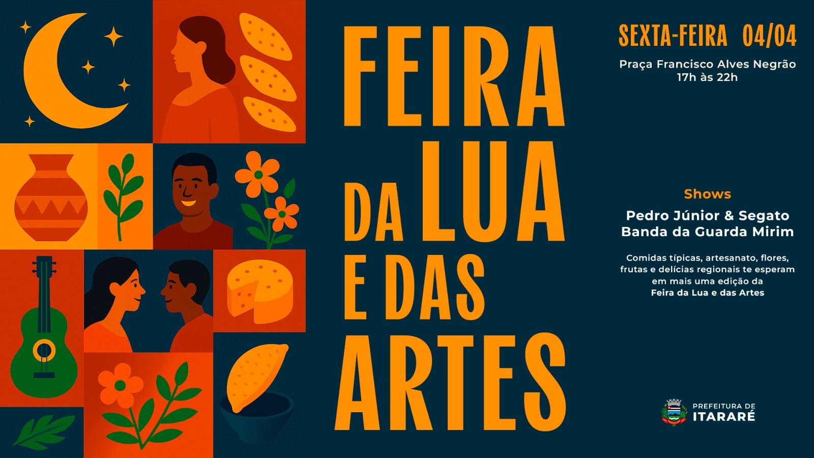 Feira da Lua e das Artes acontece nesta sexta-feira (4) em Itararé (SP)
