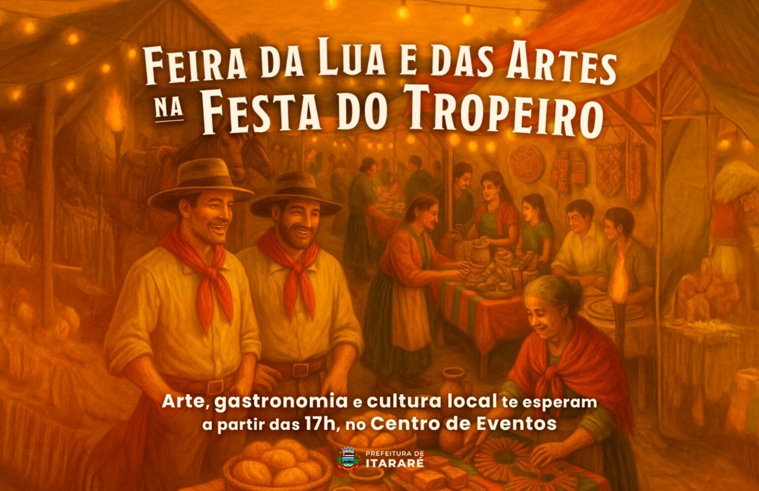 Feira da Lua e das Artes será atração especial nesta sexta (23) na 1ª Festa do Tropeiro de Itararé (SP) Feira da Lua e das Artes será atração especial nesta sexta (23) na 1ª Festa do Tropeiro de Itararé (SP)