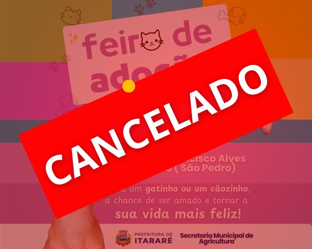 Feira de adoção de animais é cancelada em Itararé (SP)