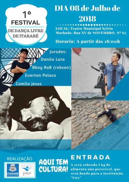 Festival de Dança Livre de Itararé (SP) acontece domingo (08)
