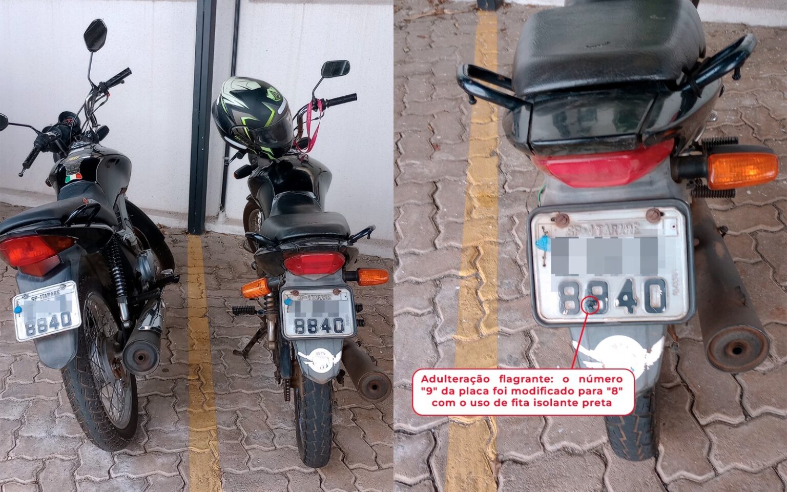 GCM de Itararé (SP) localiza motocicleta com placa adulterada após denúncia