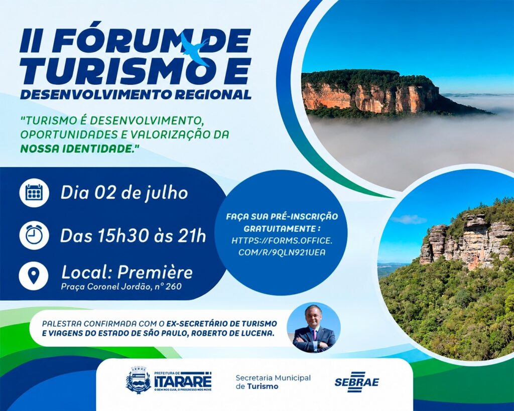 Itararé realiza o II Fórum de Turismo e Desenvolvimento Regional Itararé realiza o II Fórum de Turismo e Desenvolvimento Regional