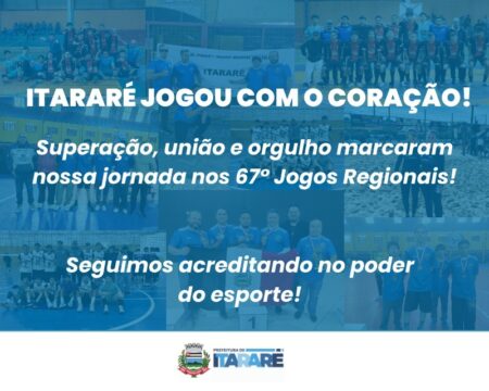 Itararé (SP) conquista medalha de ouro e encerra participação nos 67º Jogos Regionais com garra e determinação Itararé (SP) conquista medalha de ouro e encerra participação nos 67º Jogos Regionais com garra e determinação