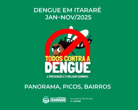 Itararé (SP) divulga balanço da dengue e reforça ações de combate