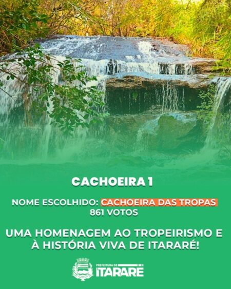 Itararé (SP) divulga resultado da votação popular para escolha dos nomes das cachoeiras da Trilha do Caiçara