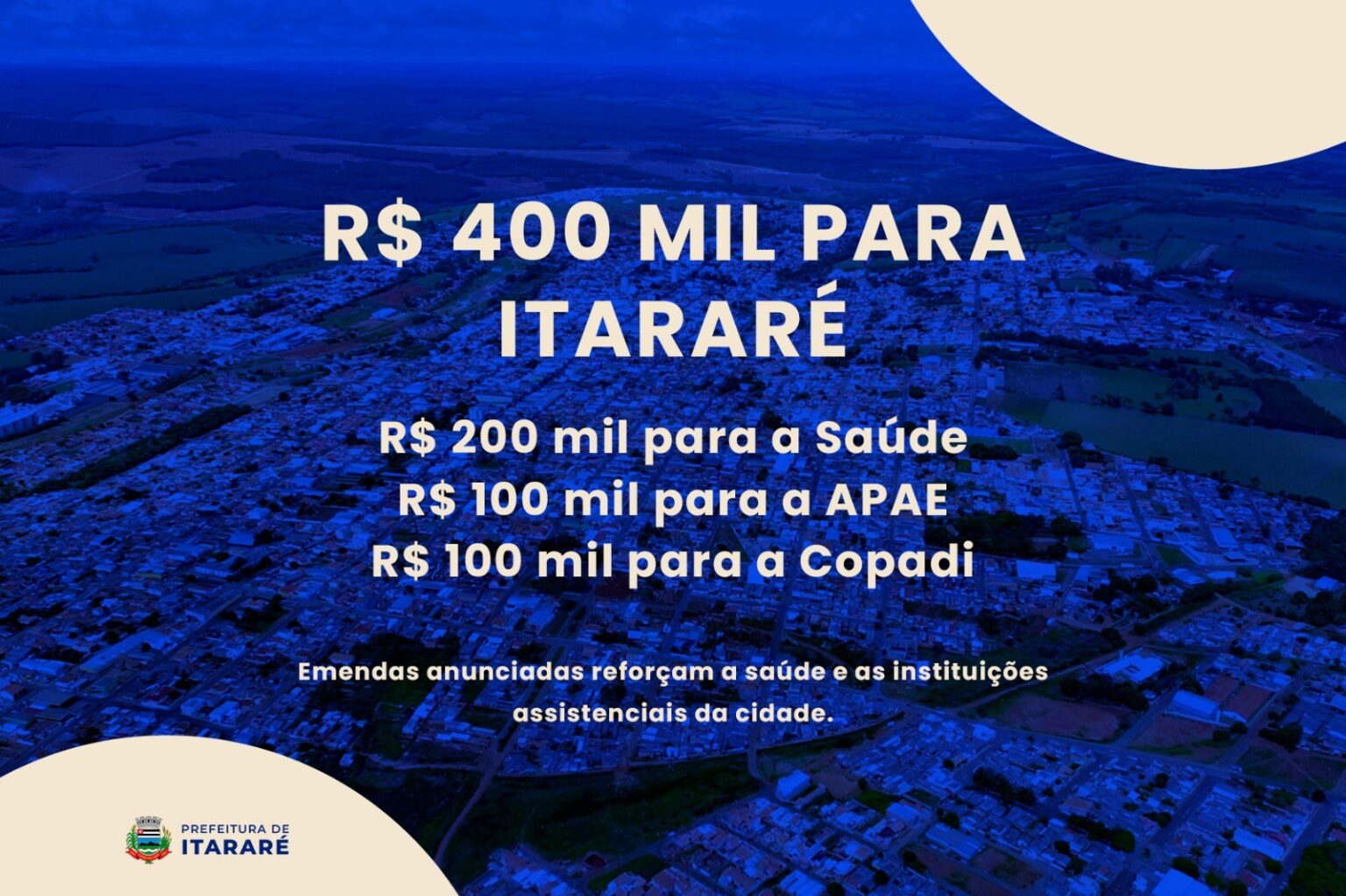 Itararé (SP) recebe emendas para saúde e instituições assistenciais Itararé (SP) recebe emendas para saúde e instituições assistenciais