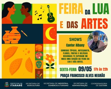 Itararé (SP) recebe mais uma edição da Feira da Lua e das Artes nesta sexta-feira (09) Itararé (SP) recebe mais uma edição da Feira da Lua e das Artes nesta sexta-feira (09)