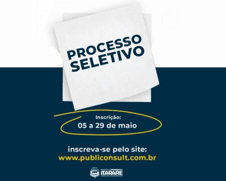 Prefeitura de Itararé divulga abertura de inscrições para Processo Seletivo com salários de até R$ 5,1 mil