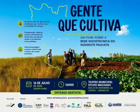 Prefeitura de Itararé divulga estreia gratuita do documentário “Gente que Cultiva” no Teatro Municipal Prefeitura de Itararé divulga estreia gratuita do documentário “Gente que Cultiva” no Teatro Municipal