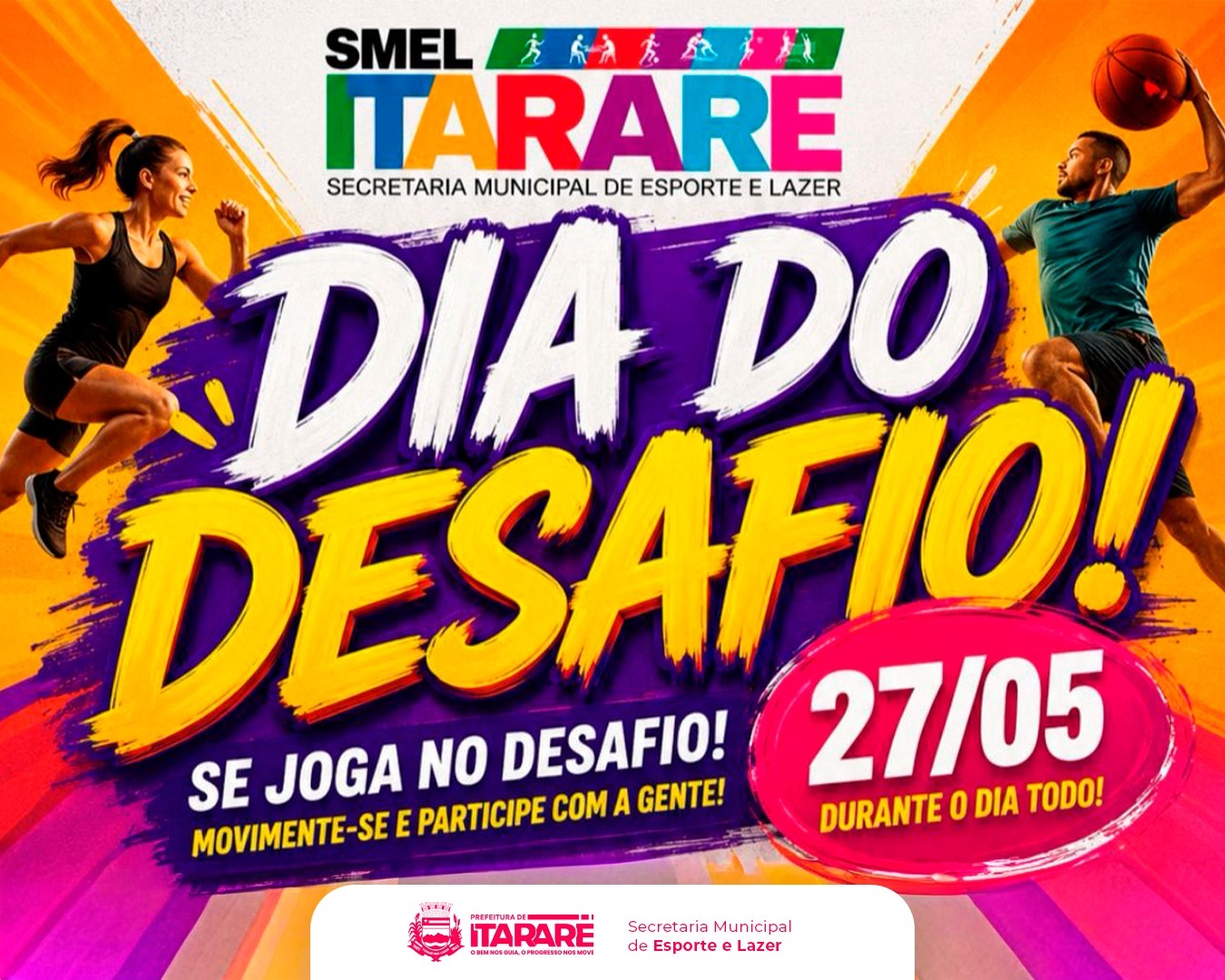 Prefeitura de Itararé promove programação especial do Dia do Desafio com atividades gratuitas para todas as idades