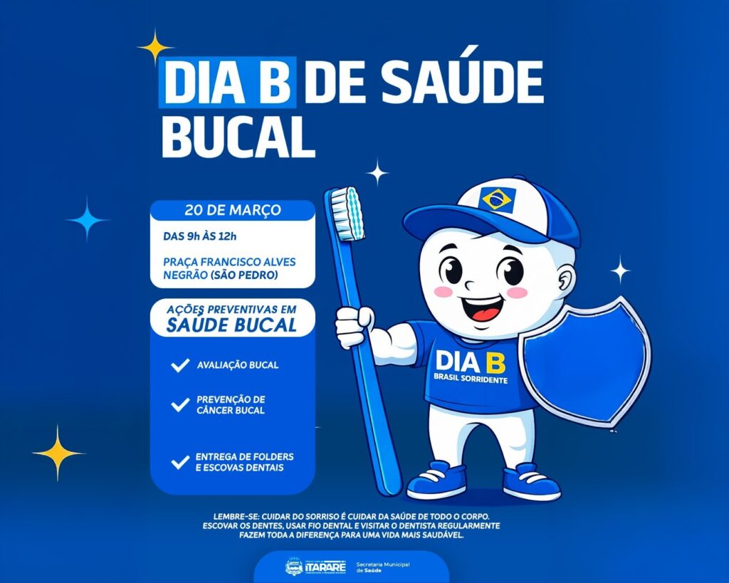 Prefeitura de Itararé realiza ação de saúde bucal na Praça Francisco Alves Negrão nesta sexta-feira (20)