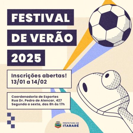 Prefeitura de Itararé (SP) abre inscrição para Festival de Verão Prefeitura de Itararé (SP) abre inscrição para Festival de Verão
