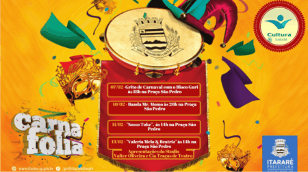 Prefeitura de Itararé (SP) divulga programação oficial do carnaval 2018