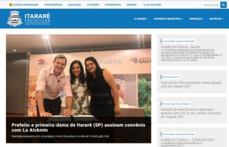 Prefeitura de Itararé (SP) lança novo site mais moderno e completo