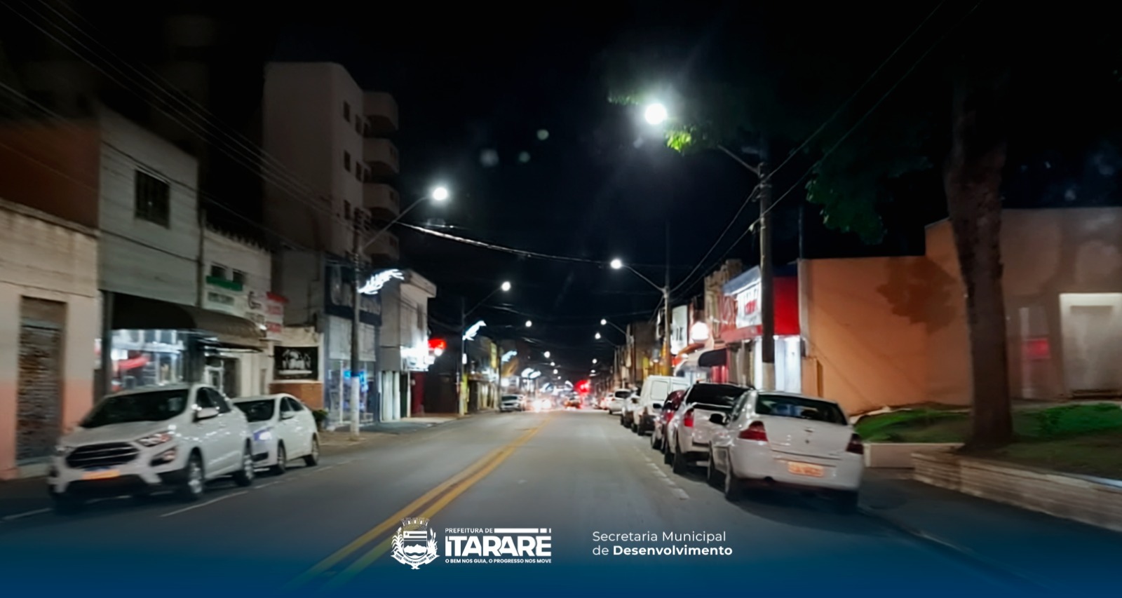 Prefeitura de Itararé (SP) moderniza a Rua São Pedro com iluminação pública dupla