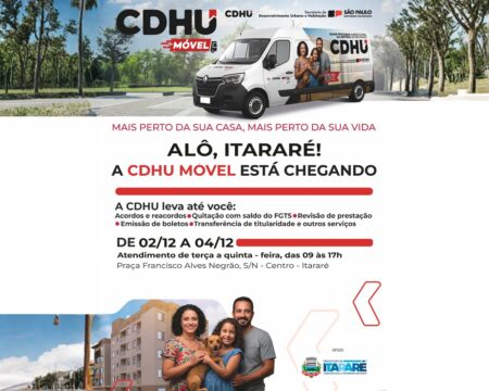 Prefeitura de Itararé (SP) viabiliza vinda da CDHU Móvel ao município para atendimento à população