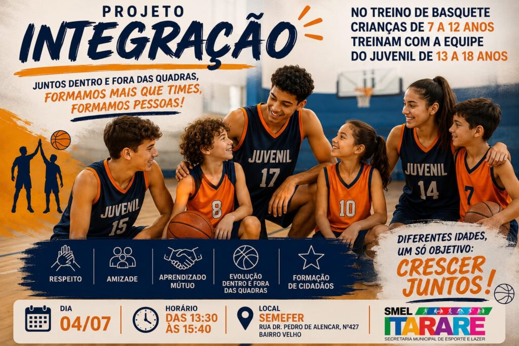 Projeto Integração promove encontro entre gerações do basquete neste sábado (4) em Itararé