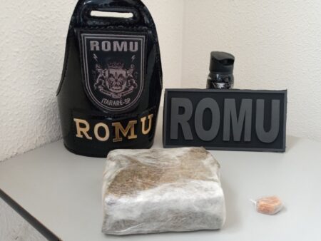 ROMU de Itararé (SP) prende homem em flagrante com mais de meio quilo de maconha