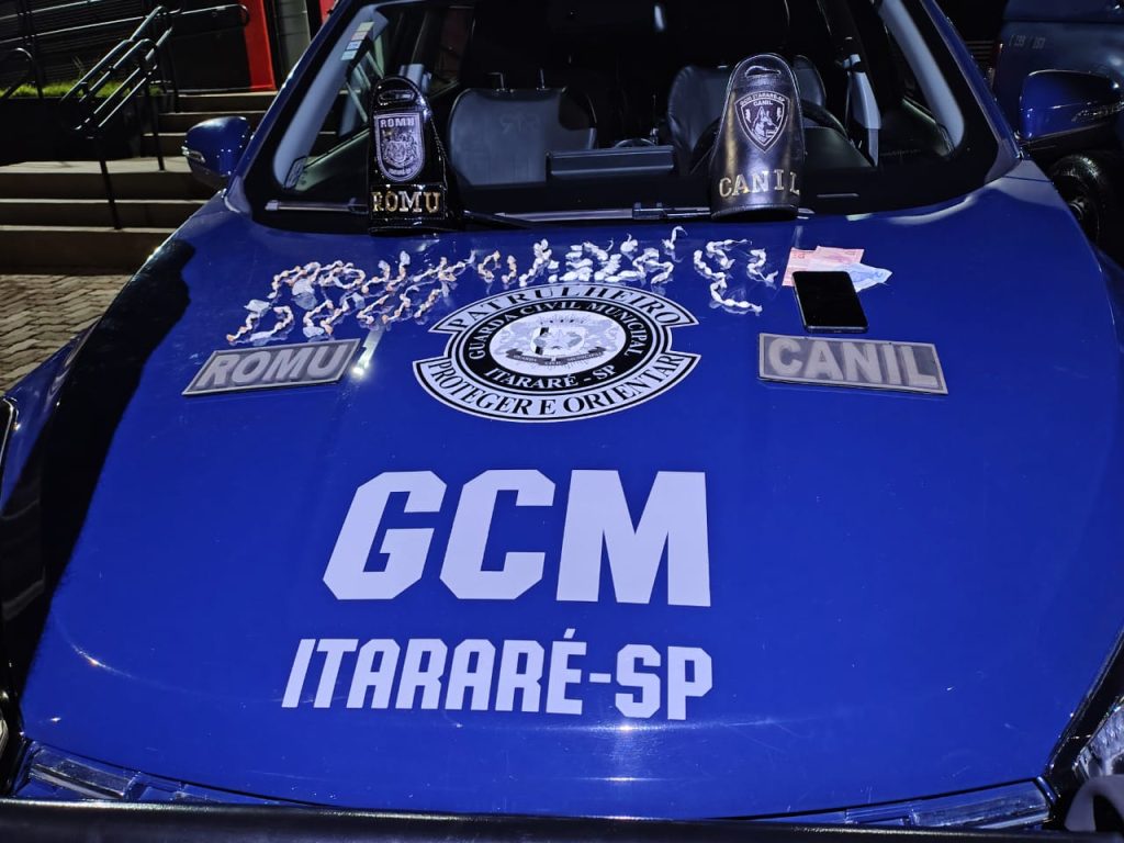 ROMU e Canil da GCM de Itararé (SP) realizam apreensão de drogas e detêm suspeito por tráfico na Vila Osório