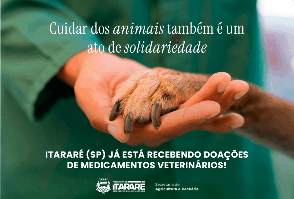 Secretaria de Agricultura de Itararé (SP) inicia recebimento de doações de medicamentos veterinários