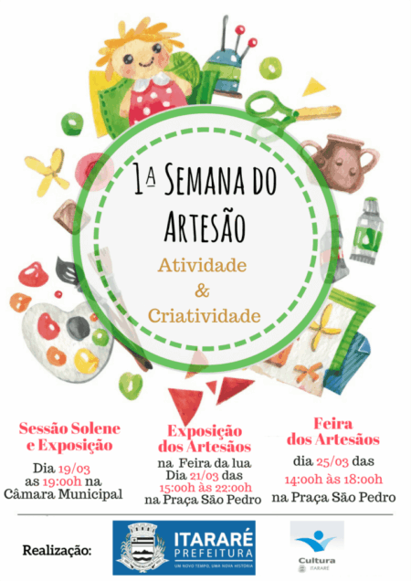 ‘Semana do Artesão’ começa nesta segunda-feira (19) em Itararé (SP)