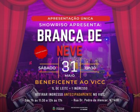 Showriso terá apresentação beneficente neste sábado (31) no Teatro Sylvio Machado Showriso terá apresentação beneficente neste sábado (31) no Teatro Sylvio Machado