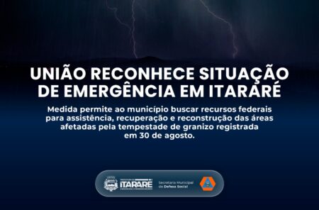 União reconhece situação de emergência em Itararé após tempestade de 30 de agosto